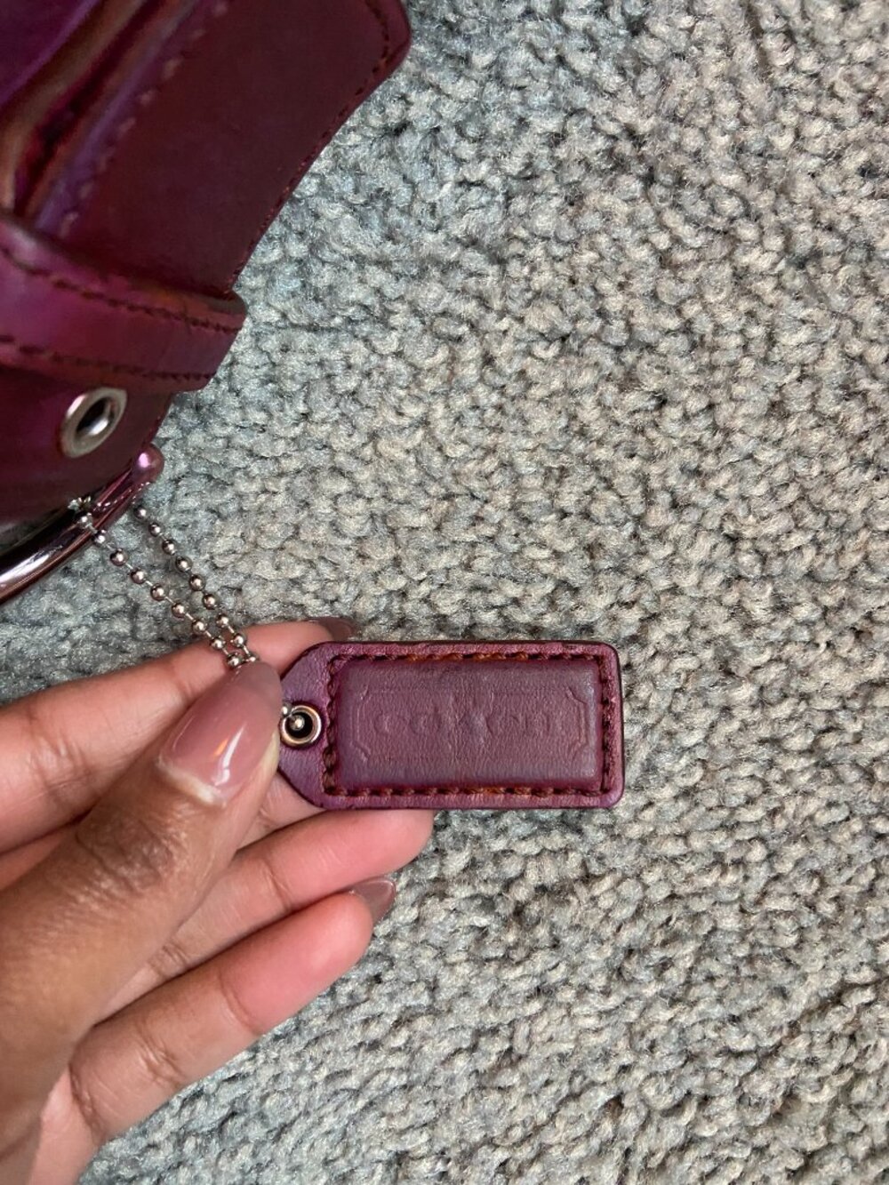Vintage Coach Y2K Mini Soho Buckle Flap Shoulder Bag- 9247, Burgundy/Wine - Picture 15 of 15